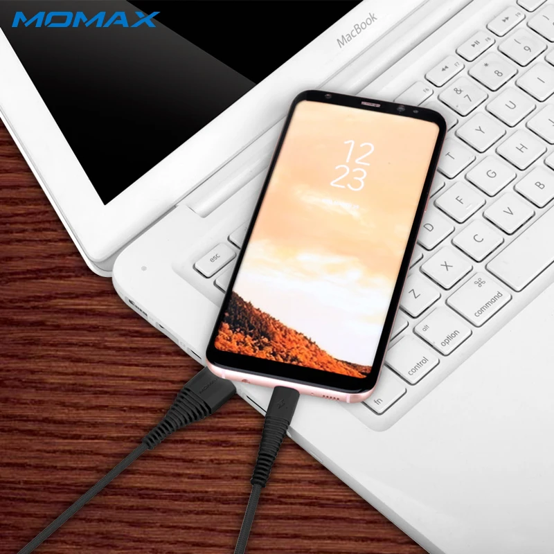 MOMAX высокой Скорость USB к Тип c Быстрая зарядка кабель 1.2 м плетеный нейлоновый