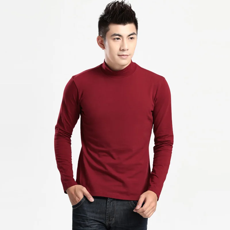Новое поступление мужской свитер с длинными рукавами 2018 высоким воротником для