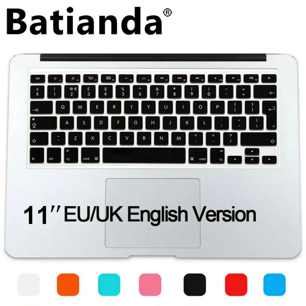 

New EU/UK Keyboard Silicone Protector Stickers Skin For Apple MacBook Air 11 11.6 Keyboard Cover