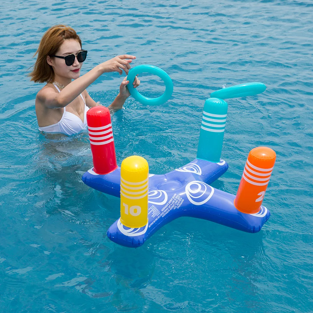 

Надувные крестовые кольца для игры в бассейн, веселые игрушки для взрослых и детей, Летние Водные пляжные вечерние реквизиты, надувной матрас