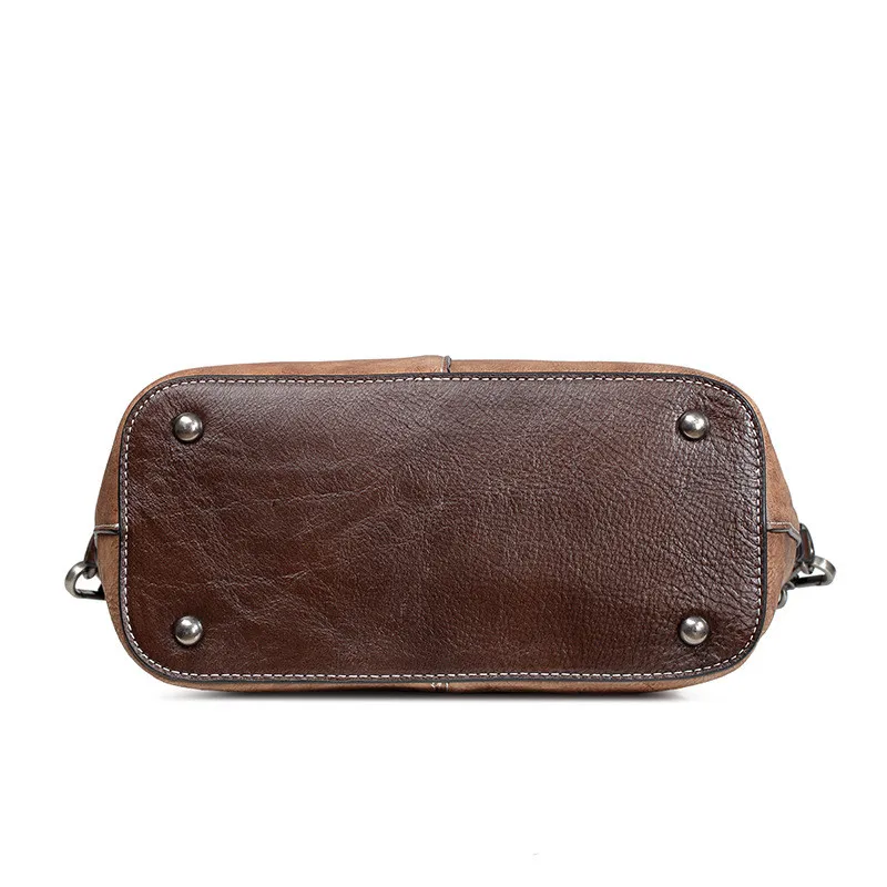 PNDME designer retro handmade genuine leather ladies handbag casual simple daily cowhide women's party shoulder messenger bags
