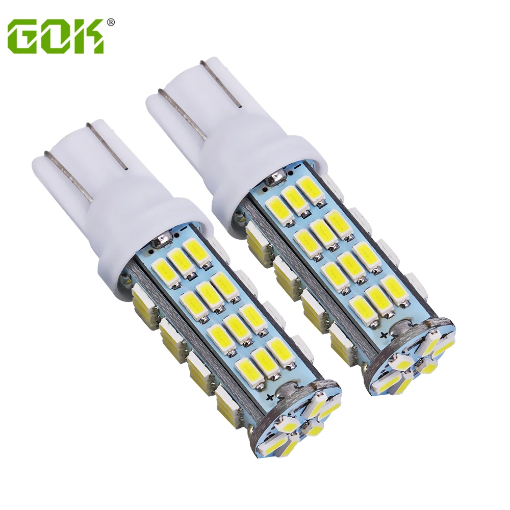 100 X T10 smd 54 светодиодный 3014 Автомобильная лампочка с клиновидным цоколем 12 В белая
