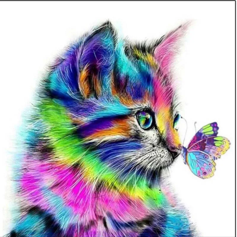 

2019 5D Diy Diamond Painting Animal Squirrel Cat Diamond Mosaic Cross Stitch Drill Diamond Embroidery Decoration Drawings