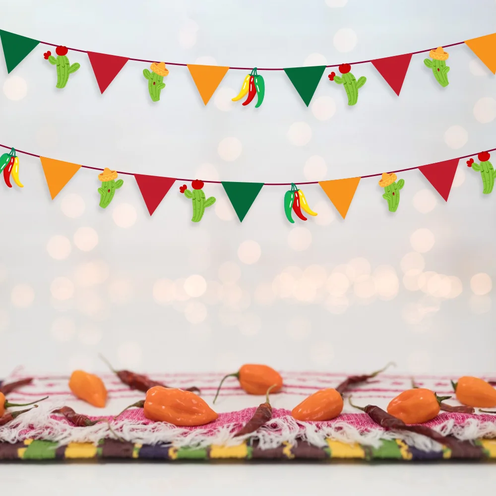 10 шт./лот Мексиканская вечерние украшения Мексика Cinco de Mayo стены баннеры для