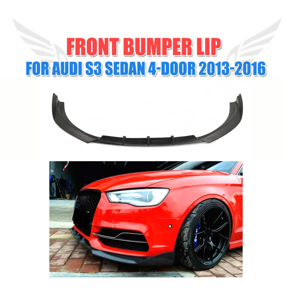 FRP черный авто передний бампер спойлер для Audi S3 Седан 4 двери 2013 2016 Защита
