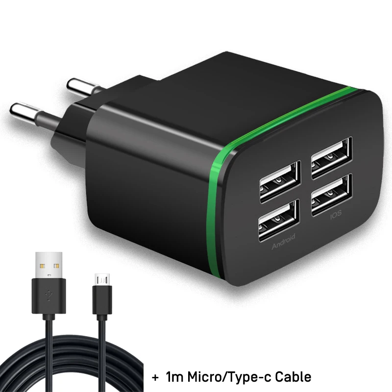 4 USB несколько зарядных устройств для телефонов 5V 4A зарядное устройство