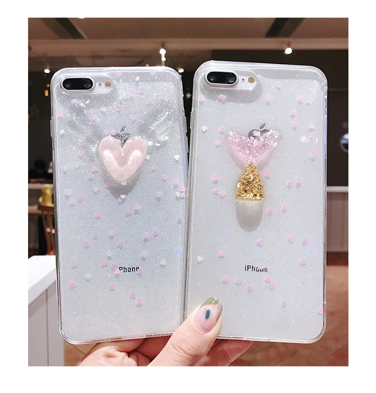 Для iPhone XS max/XR 3D чехол с крыльями ангела и наклейка на экран из закаленного стекла для iPhone X XS 8 7 Plus 6 6splus Русалка Любовь