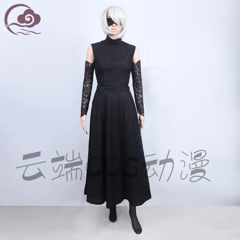 NieR: Automata YoRHa 2B No.2 Тип B Cheongsam униформы Ципао костюм для косплея Бесплатная