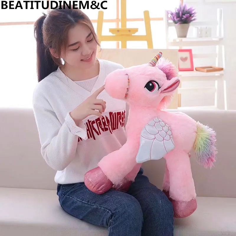 

Rainbow Style Unicorn Plush Toy, Unicorn Horse Plush Toy, Children Toys, Birthday Gifts, Children's Room Decoration