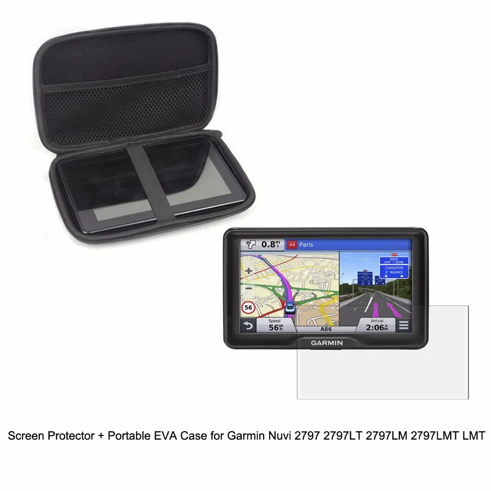 7 ''Inche портативный защитный чехол для автомобиля + прозрачная защитная пленка