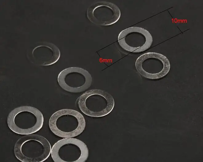 stainless Diy нож из нержавеющей стали, шайба, латунные шайбы, 10 штук в наборе, толщина 0,5 мм - Цвет: stainless
