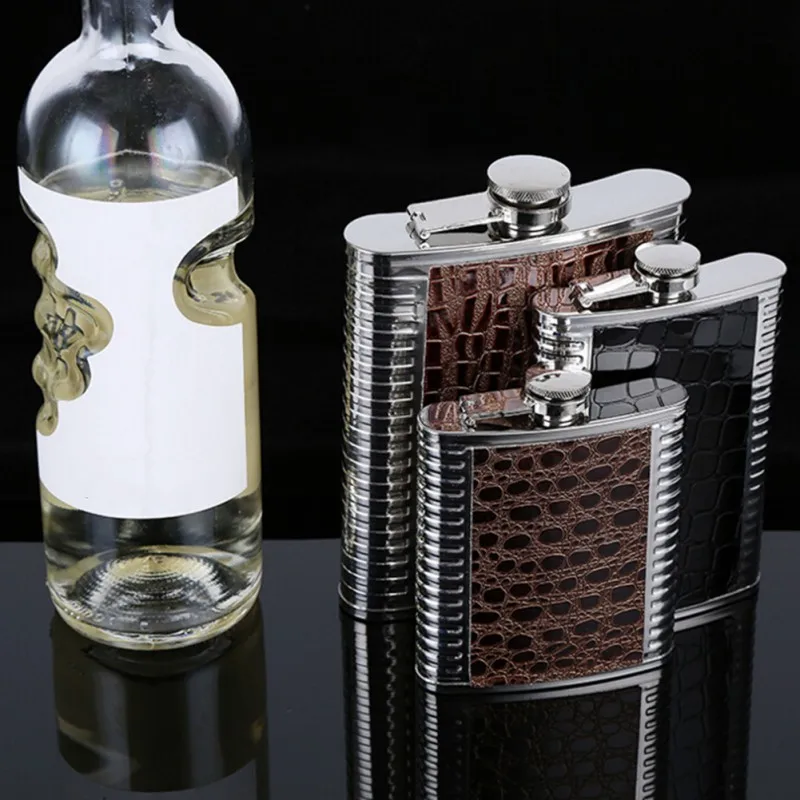 Portablec 6-9 унций черный кофе виски вино из нержавеющей стали водка Флагон посуда для напитков карманные бутылки для хранения напитков фляга