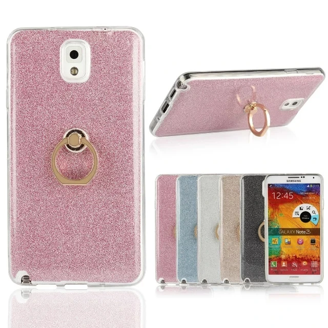 Bling Glitter Ring Holder Stand Soft TPU Phone Cover Casefor Samsung Note 3 4 5 8 Note3 Note4 Note5 Note8 Cellphone Accessories |