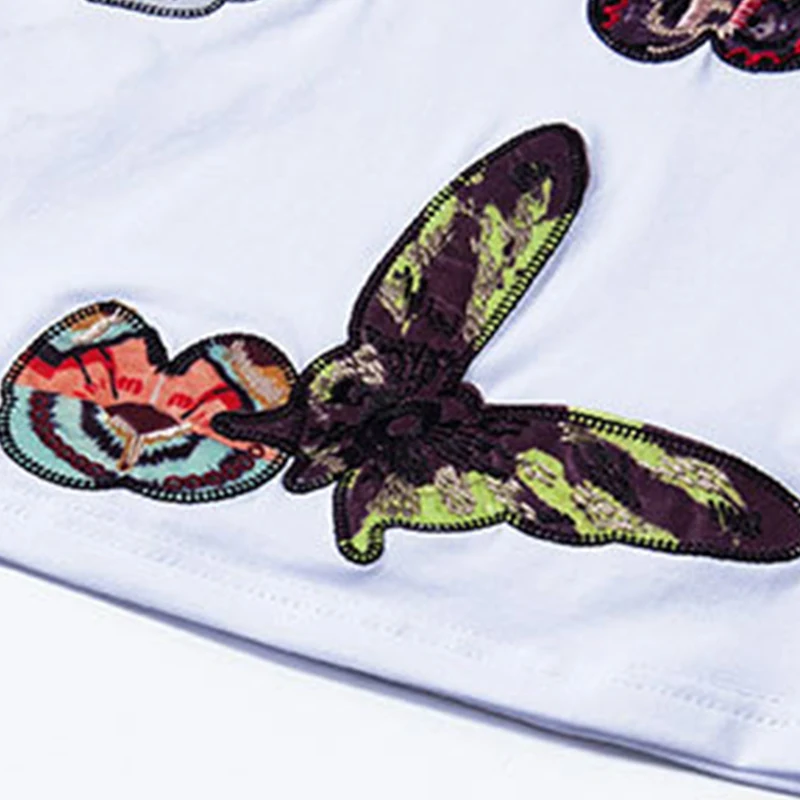 2016 Fashion Summer Animal Casual Short Sleeve Cotton Women Butterfly |