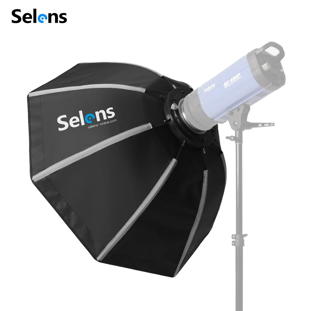 Складной софтбокс Selens 100 см восьмиугольный для вспышки Godox Yongnuo Speedlite светильник