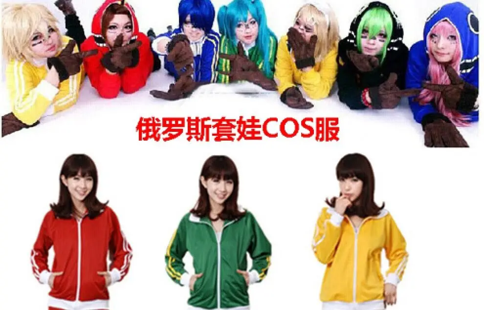

Vocaloid Matryoshka Cosplay Miku Len Rin Gumi Coat Jacket Hoodie Costume +Free Track