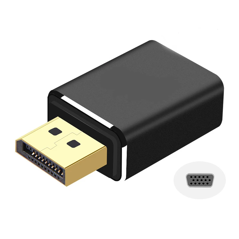 Переходник DP DisplayPort папа-VGA мама кабель-преобразователь для видео и аудио