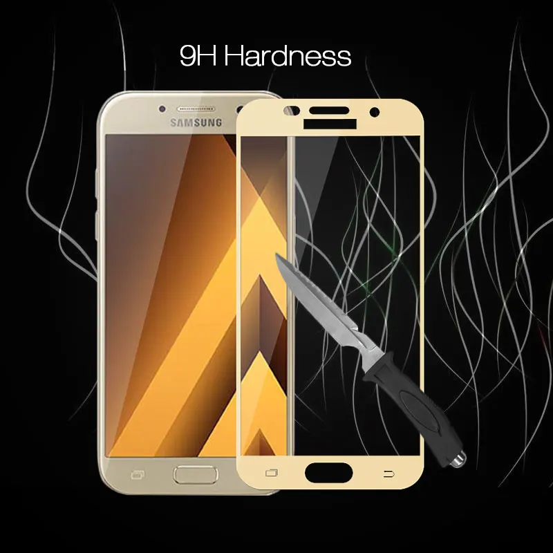 9H Hardness Full Cover Tempered Glass For Samsung Galaxy A3 2017 SM-A320F/DS A320 A320Y A320Y/DS A320F Screen Protector Film | Мобильные