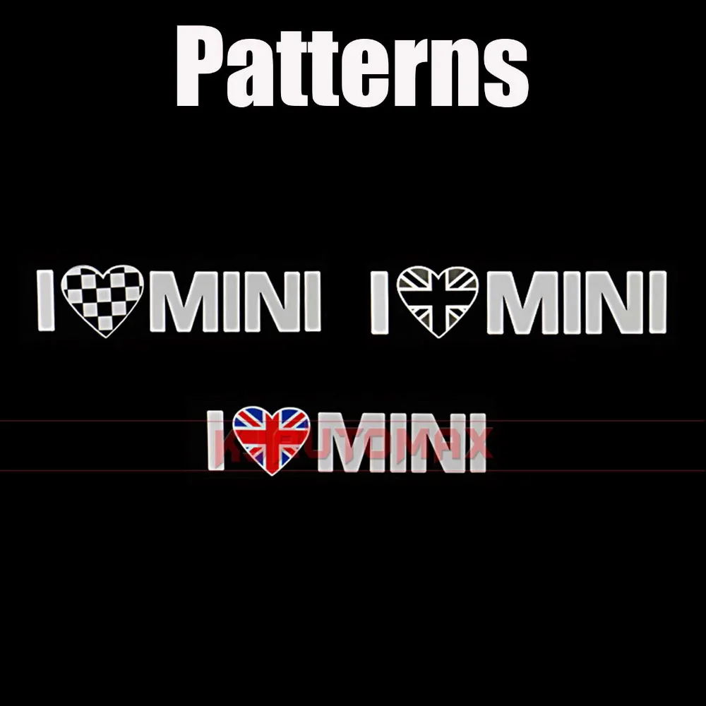 2 шт. с надписью I Love Мини 2D двери Наклейка для Mini Cooper аксессуары автомобильные