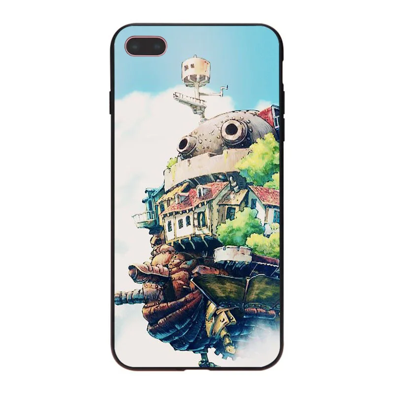 Мягкий чехол MaiYaCa Studio Ghibli Howl's Moving Castle для iPhone 8 7 6 6S Plus X 10 5 5S SE 5C | Мобильные