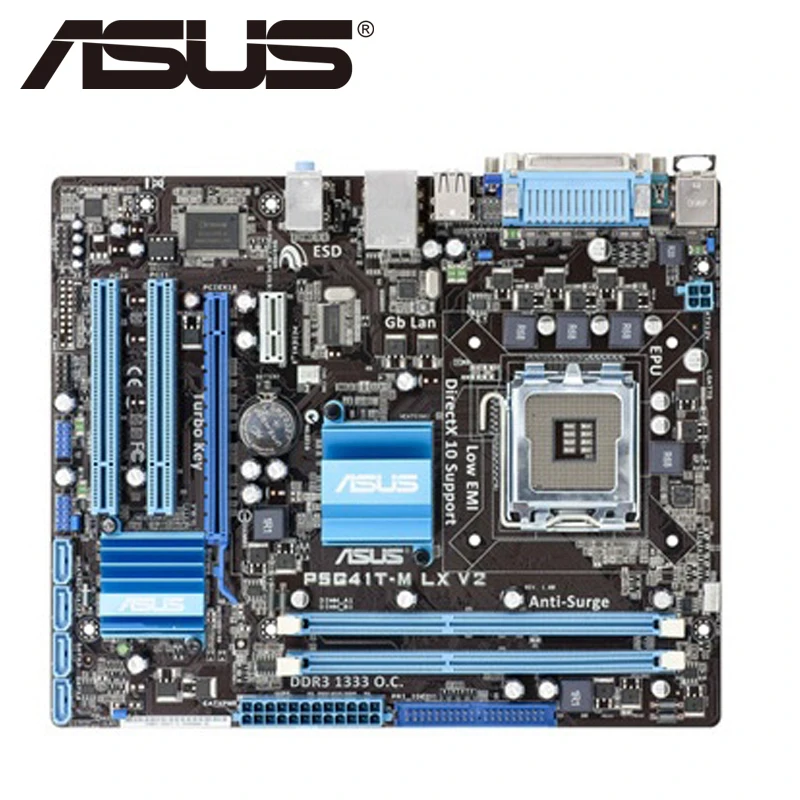Asus P5G41T-M LX V2 настольная материнская плата G41 Socket LGA 775 Q8200 Q8300 DDR3 8G u ATX UEFI биос оригинальная б/у материнская плата в продаже
