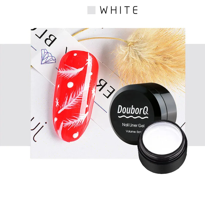 Новинка 2019 гель-паук для ногтей 6 цветов золотисто-серебряная краска шнурок