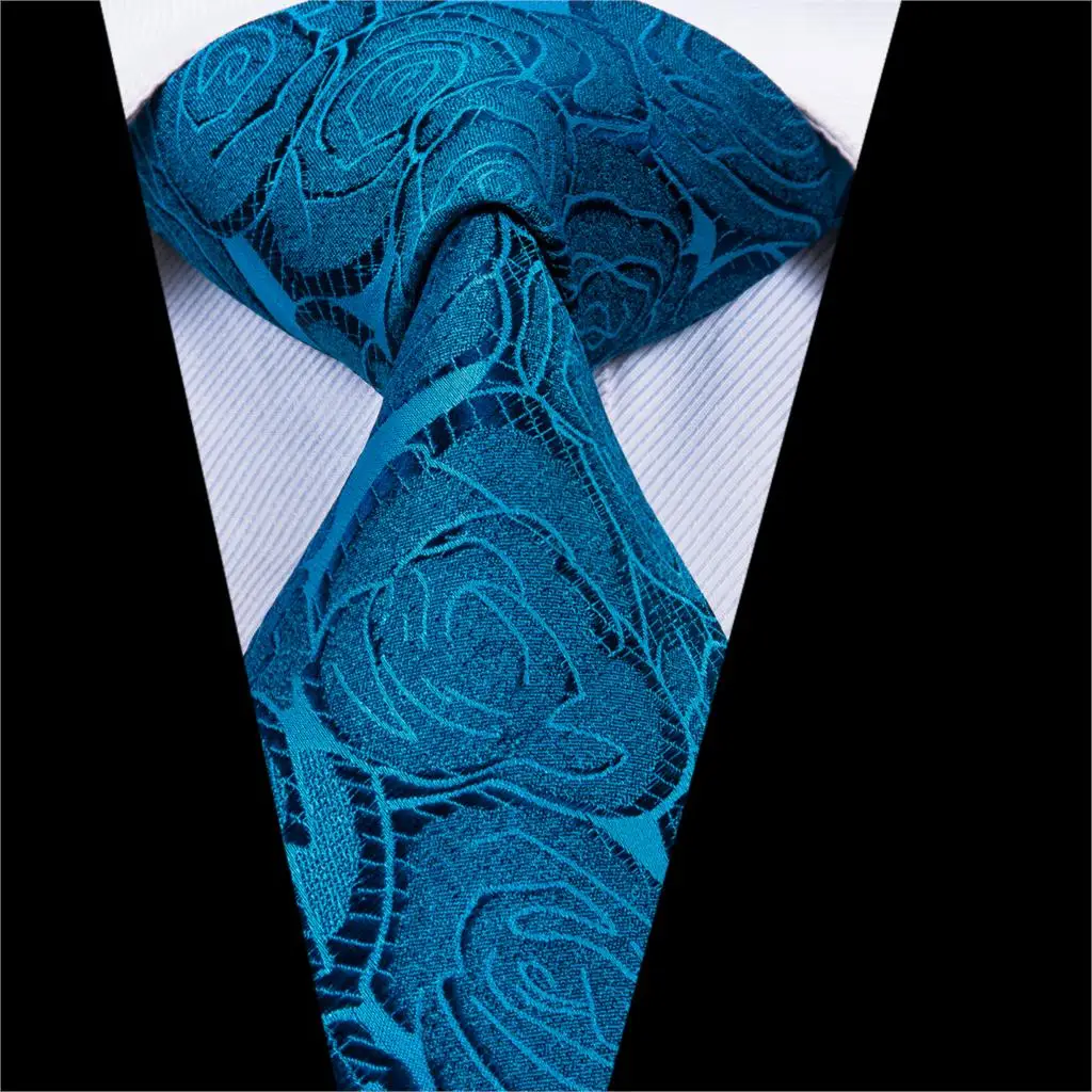 Hi Tie 2018 Новое поступление галстук для мужчин роскошный дизайн синий цветочный