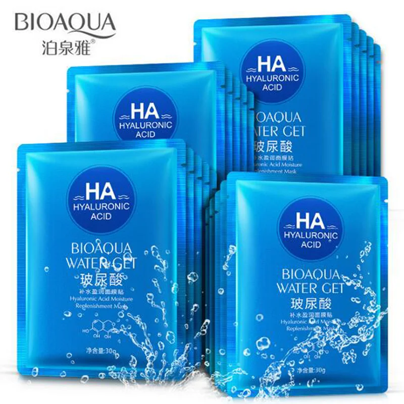 Маска для лица с гиалуроновой кислотой BIOAQUA HA увлажняющая питающая против морщин