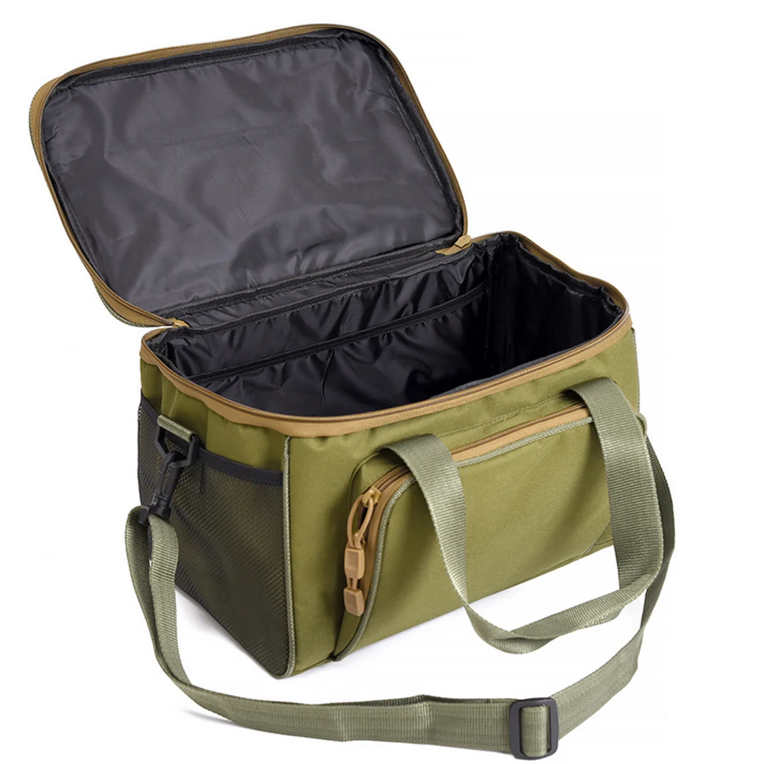 Army Green Men Women Durable Canvas Fishing Bag Gear Storage Single-shoulder for Outdoor - | Спорт и развлечения
