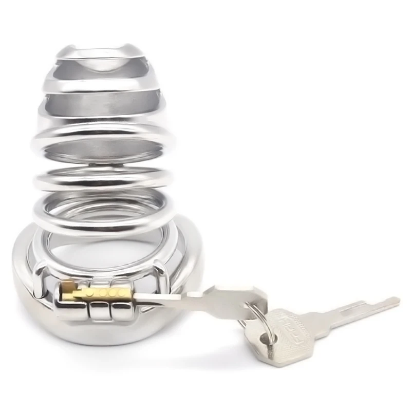 Интимные товары Мужская клетка верности металлическая тыква дизайн головы