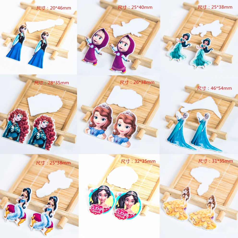 Каваи мультяшная фигурка Эльза принцесса плоский задник полимер для поделок