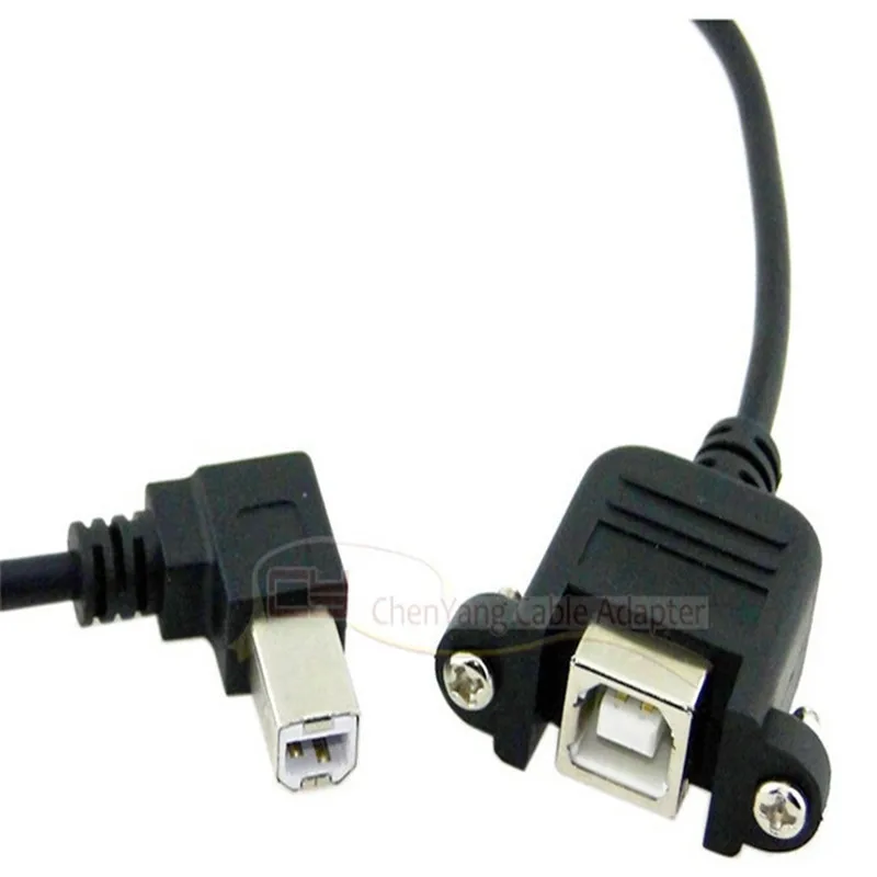 Удлинительный Кабель USB 2 0 Type B Male Female кабель для передачи данных с углом 90