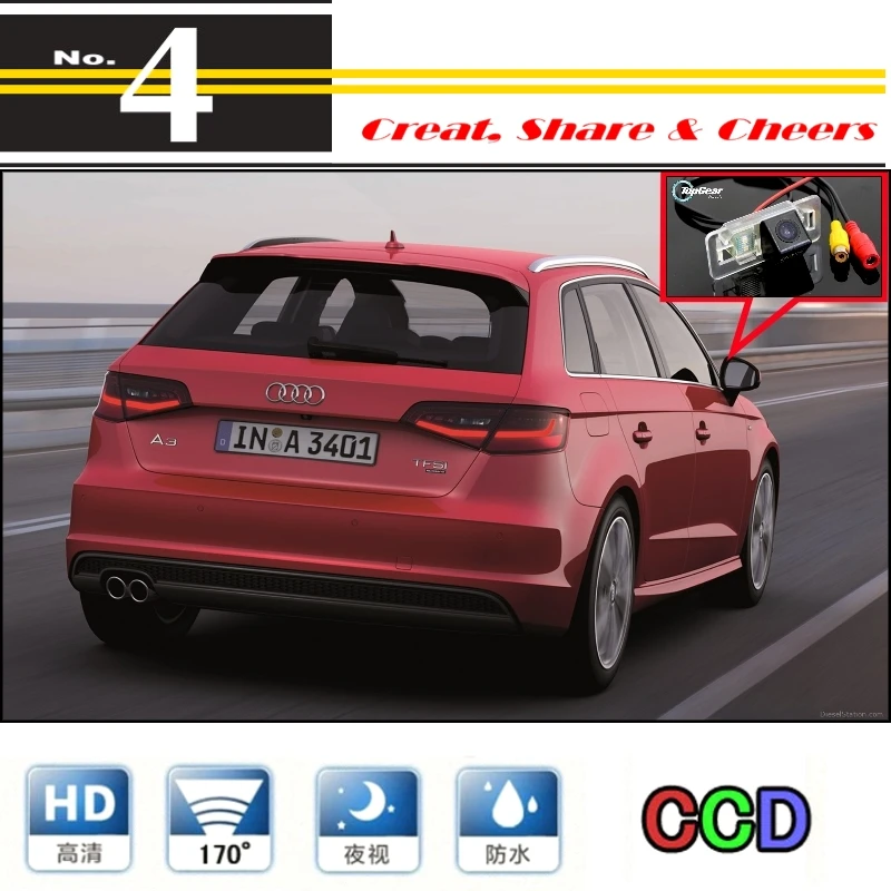 Автомобильная камера для Audi A3 S3 RS3 8V MK3 2012 ~ 2015 высококачественная заднего вида