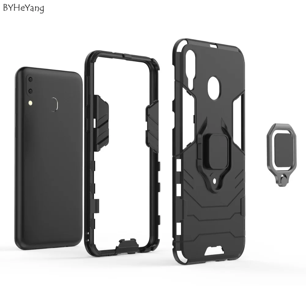 Чехол для Samsung m20 металлическое кольцо автомобильная подставка роскошный