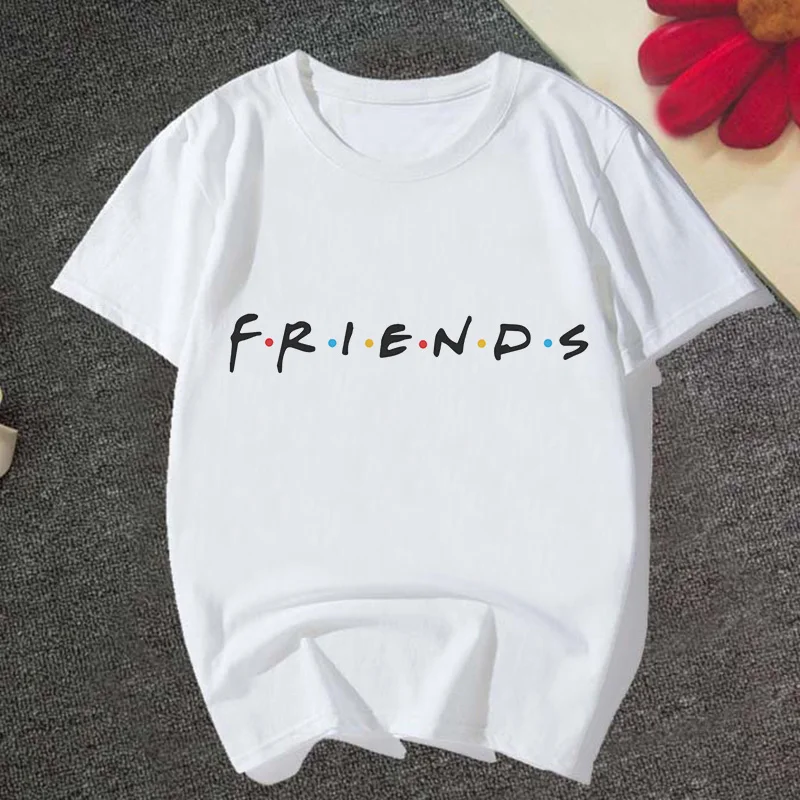 Футболка с надписью Friends Tv женская милая рубашка в стиле Харадзюку принтом