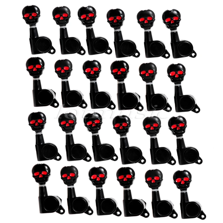 Черные 24R череп Встроенная гитара Тюнинг колышки машинные головки | Спорт и