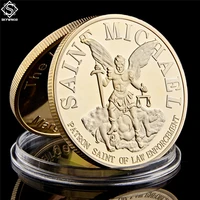 the archangel with prayer usa st michael 1oz goldsilver challenge coin usa collectibles