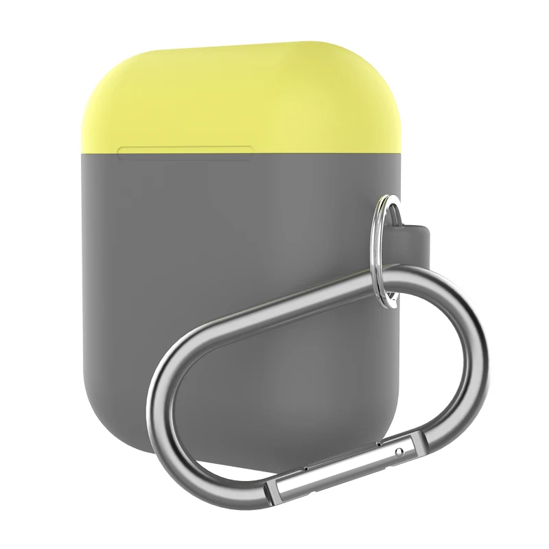 Силиконовый чехол для Airpods чехол противоударный чехол для Airpods зарядная коробка мм 2 мм Ультратонкий чехол для Air Pods Splite чехол с крючком - Цвет: 8