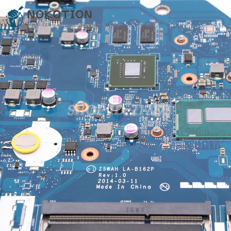 NOKOTION материнская плата для ноутбуков Acer aspire Z5WAH NBMLC11004 с процессором HM86 820M gpu DDR3L