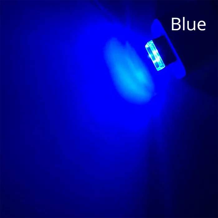 Автомобильный USB светодиодный декоративный светильник, аварийное освещение, универсальный портативный ПК, подключи и играй, красный, синий, белый, розовый - Испускаемый цвет: Синий