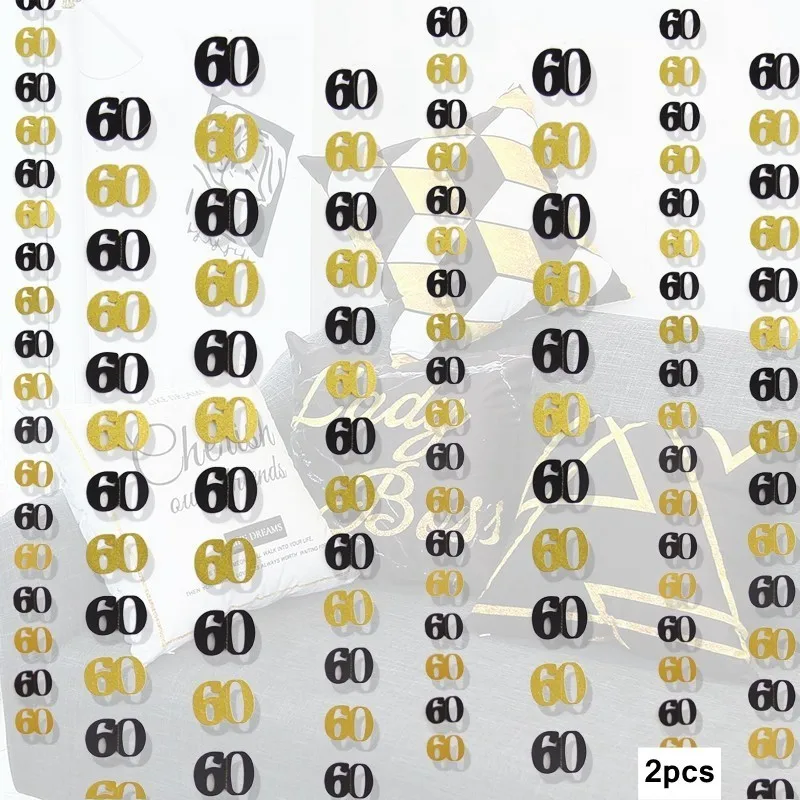 60-2pcs 18 Вт, 30 Вт, 40/50 лет воздушный шар "Конфетти" Бумага Гирлянда DIY подвесные кулоны вечерние баллоны Юбилей День рождения украшения - Цвет: 60-2pcs