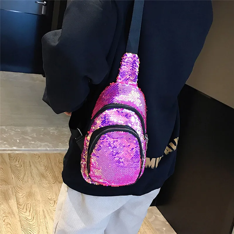 Fanny Pack Multi-function Fashion Mermaid Sequin Bag Reflective Laser Shoulder Bag Women's Belt Waist Bag Bum Pochete#40