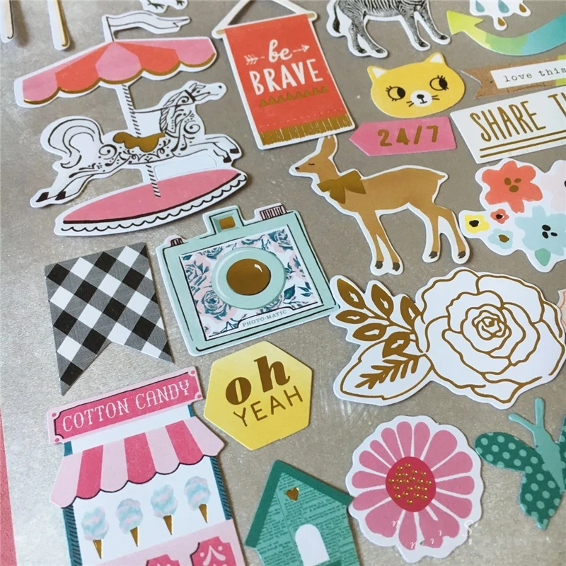 70 шт./упак. Зебра игровая площадка фольга золото высечки бумаги Скрапбукинг