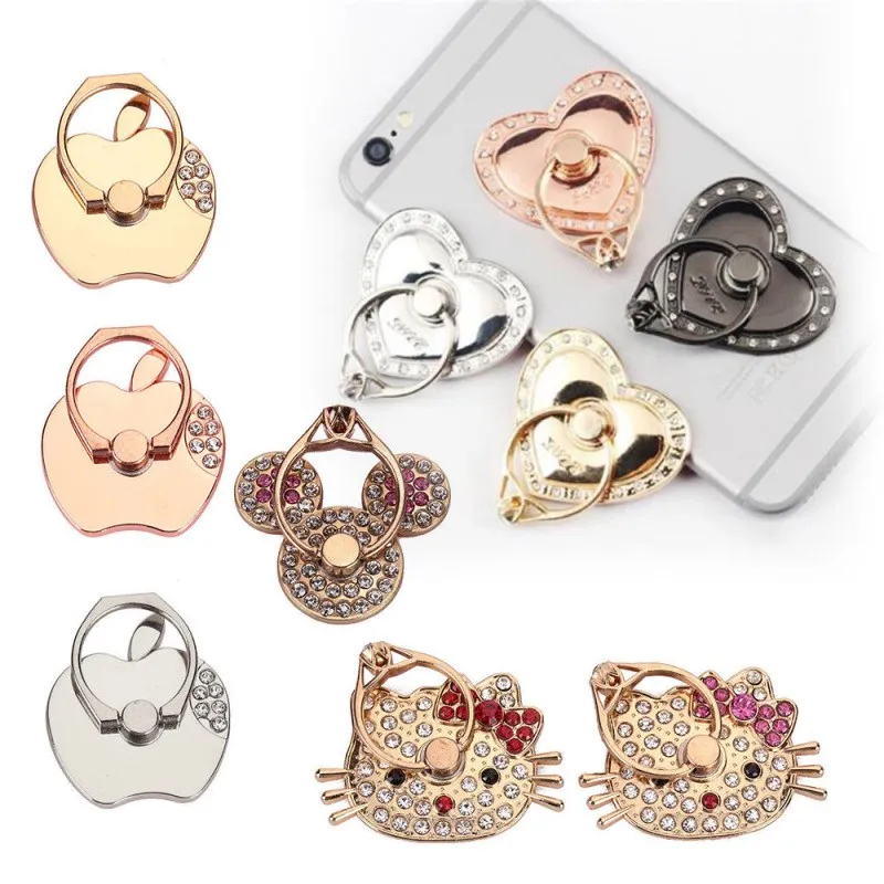 360 Rotating Finger Metal Ring Stand Holder Mount Universal Mobile Phones Hello Kitty For Cell Phone Tablet | Мобильные телефоны и