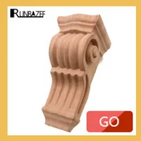 Runbazef Винтаж неокрашенное дерево резные наклейка углу накладка аппликация Рамки для Мебель для дома стены, двери шкафа декора ремесла