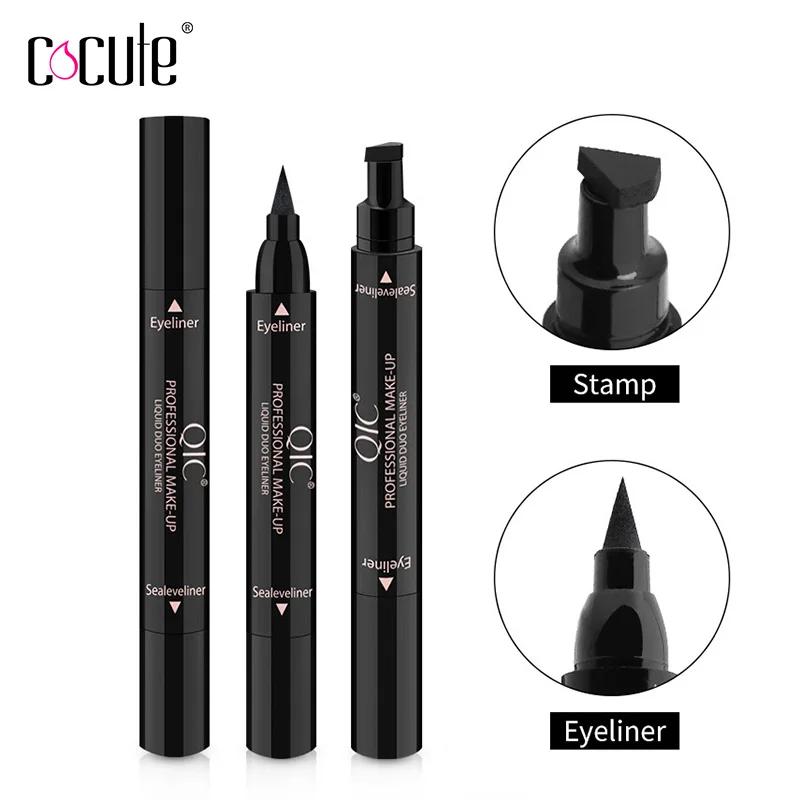 2 в 1 Подводка для глаз карандаш подводка Водонепроницаемый длительный жидкая с