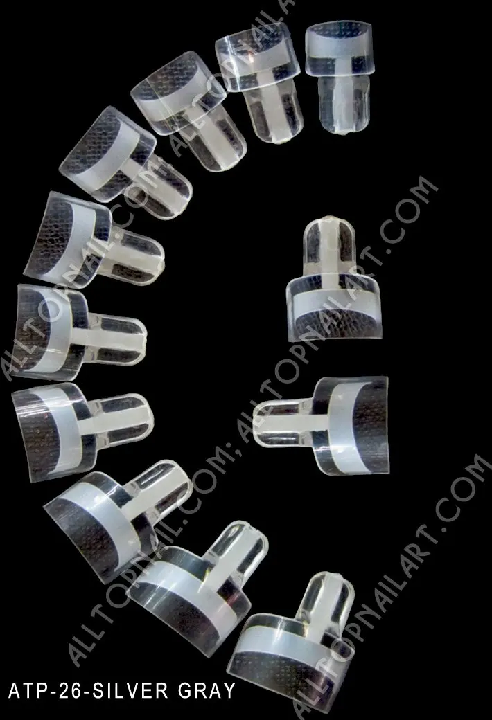 200 комплектов серебристо серый французский обертывание плюс наконечники для