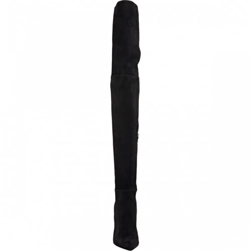 Женские сапоги выше колена с острым носком на молнии|sexy over knee boots|knee bootsover boots |