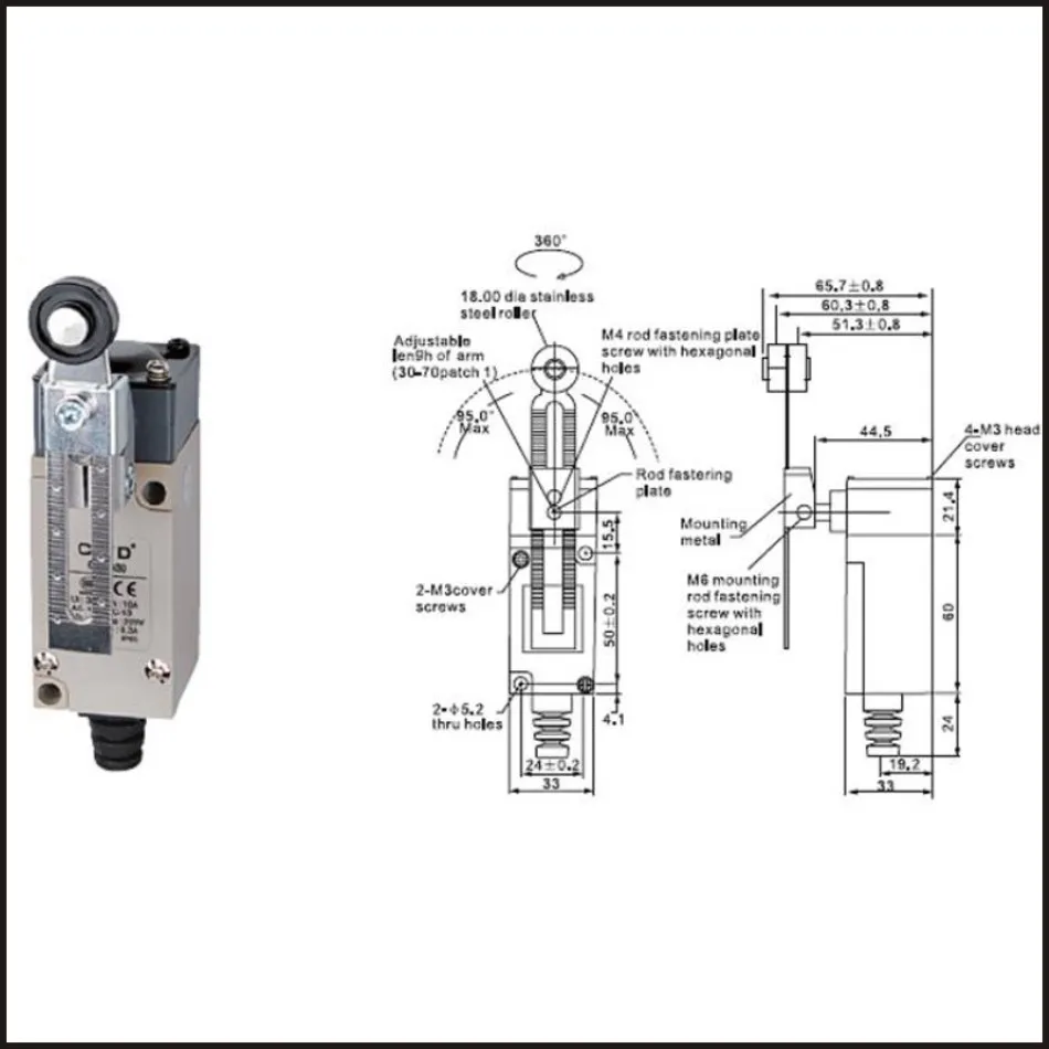 Переключатель путешествия omron концевой выключатель 10A 250V Электрическая