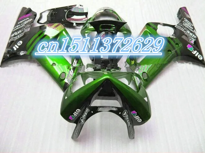 Bo обтекатель комплект для KAWASAKI Ninja ZX6R 03 04 636 2003 2004 Зеленый глянец Черный ABS